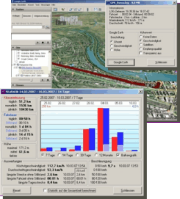 ShowGPS - Statistik, Google Earth, Log-Auswertung, GPS Aufzeichnung, Tracking, Standortanzeige